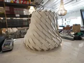 Artemest Pinetti Almeria Leather Basket Accessory  | Rebound Furniture & Consignment | Woodland Hills