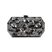 BLUMERA POPPIES RUTHENIUM OCTAGON SCULPTURAL BRASS CLUTCH | MET GALA