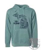 Fish of Michigan Pullover Hoodie - Tee See Tee/Idea Farm