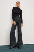 ALAMITOS FLARED TROUSER - BLACK PEARL