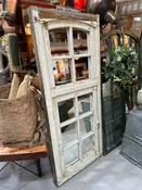 10 Pane White Wood Mirrored Window with Transom - 40% OFF