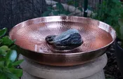 3145-COP-BB-RND Round Birdbath Dish Pure Copper