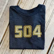 504 Kid's Tee-tri black/gold/white