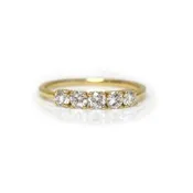 14kt Gold Diamond Lovers Bridge Band