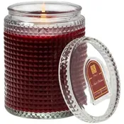 Aromatique, Smell Christmas Glass Textured Candle, 15 oz.