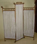 Oak Stick & Ball 3 Section Dressing Screen