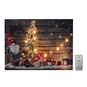 Battery-Operated Lighted Wall Art - Gnome for the Holidays