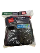 Hanes Men's Ankle Socks - 10PK  BLACK  or White