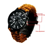 Outdoor Multi Function Camping Survival Watch Bracelet Tools With LED Light