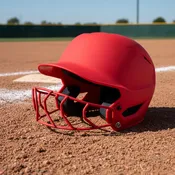 Champro HXE Fastpitch Matte Batting Helmet - Red