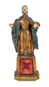 17thc Santos St Joseph in gold and blue