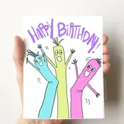 Debbie Draws Funny - Inflatable Tube Men Birthday Card