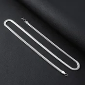4mm Silver Snake Chain Necklace