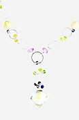 Chainy Green Amethyst Silver Necklace