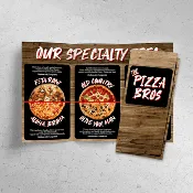 12" x 18" Tri-Fold Waterproof Menus