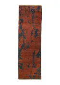 Oriental Rug Indian Handmade Area Vintage Modern 3'1"x9'8" (3x10) Blue Gray Abstract Design #A34344