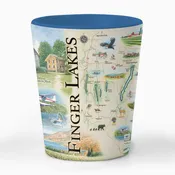 1.5 Ounce Ceramic Finger Lakes Shot Glass