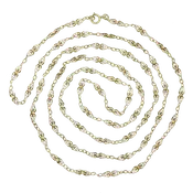 #18798- 56-inch-long Antique French Filigree Sterling Chain