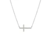0.06 ctw Diamond Cross Necklace