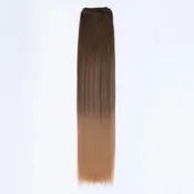 AQUA Machine Weft 22 Inch 4/12 Balayage Straight 1 Piece Remy Human Hair Extension