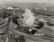 Southern Pacific Class MT-3 4-8-2 Mountain 4342 Departs San Francisco Terminal – 1950s