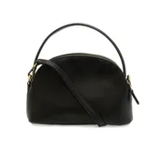 JOY SUSAN LARISSA DOUBLE ZIP DOME CROSSBODY BAG BLACK