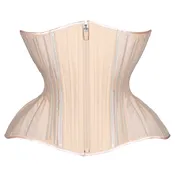 Beige Fine Mesh No Line Corset, Gemini Straight Silhouette, Regular