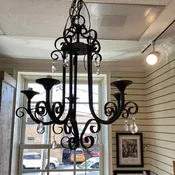 Black Iron 5 Light Chandelier