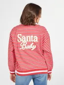 0225-CRW-VARSITY-HLD-SNT Simply Southern Holiday Varsity Crewneck - Santa 0