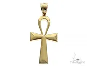 10K Gold Ankh Cross Pendant 66206