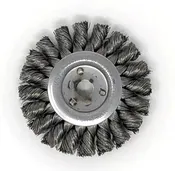 03386 Non-Threaded Regular Twist Knot Wheels (Carbon Steel), 6" Dia x .020" Wire Size x 5/8", 1/2" Arbor, 1-Pack