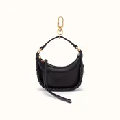 Mia Micro Charm In Smooth Leather - Black