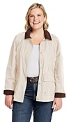 BARN JACKET WITH CORDUROY TRIMS
