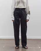 14Oz Blk X Blk Denim Club Baggy 5P Pants Unisex, Black