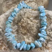 Larimar Natural 6-10mm Chips A Grade Bead Strand