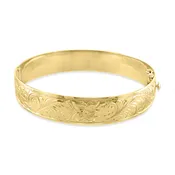 12mm Hawaiian Heirloom Royal Scroll-Around Hinged Bracelet