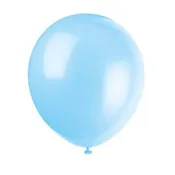 12" Latex Balloons, 10ct - Baby Blue