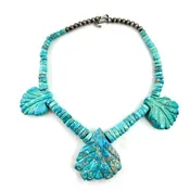 Big Carved Candelaria Leaf Necklace
