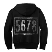 5-6-7-8 Silver Sequin Dance Full-Zip Hoodie