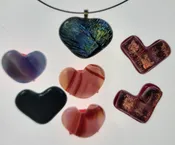 Fused Glass Hearts