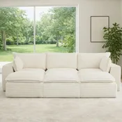 6 Pieces 3-Seat Modular Sectional Sofa (PAS-2637-LS+MS+RS+FT3)