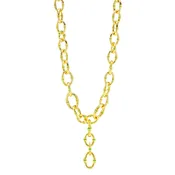 Capucine De Wulf Bangkok Bamboo Link Necklace, 18" - Gold/Green Enamel