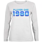 1980 Player One Birthday Ladies' Relaxed Jersey Long-Sleeve Tee