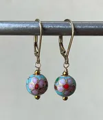 Aqua Vintage Cloisonné Earrings