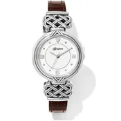 Brighton | Galway Reversible Two Tone Leather Watch in Black and Brown