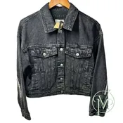 Rhinestone Fringe Denim