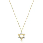 0.19ct Diamond Star Of David Pendant Necklace