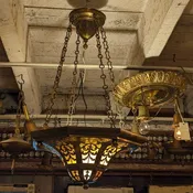 Slag Glass Chandelier — Aurora Mills
