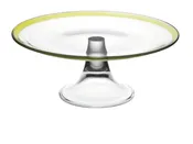 Antibes Footed Plate, Green 11"D
