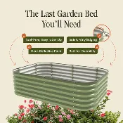 17" Tall 6 In 1 "No Tools Needed" Premium Metal Raised Garden Bed Kit